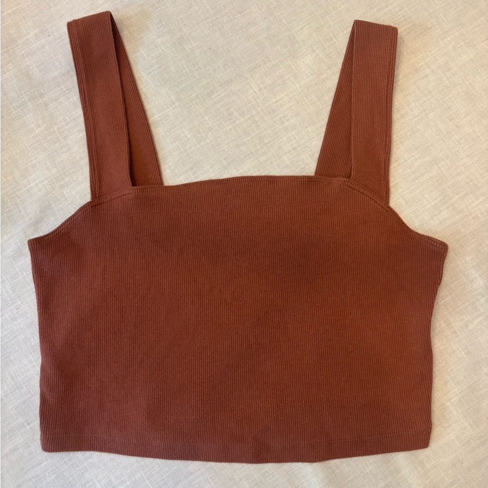 Abercrombie & Fitch Soft Ribbed Crop Tank Top Size Large